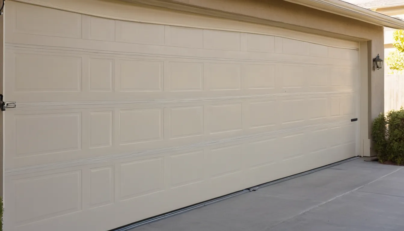 A provider checking garage door tracks for a homeowner in the Richmond area