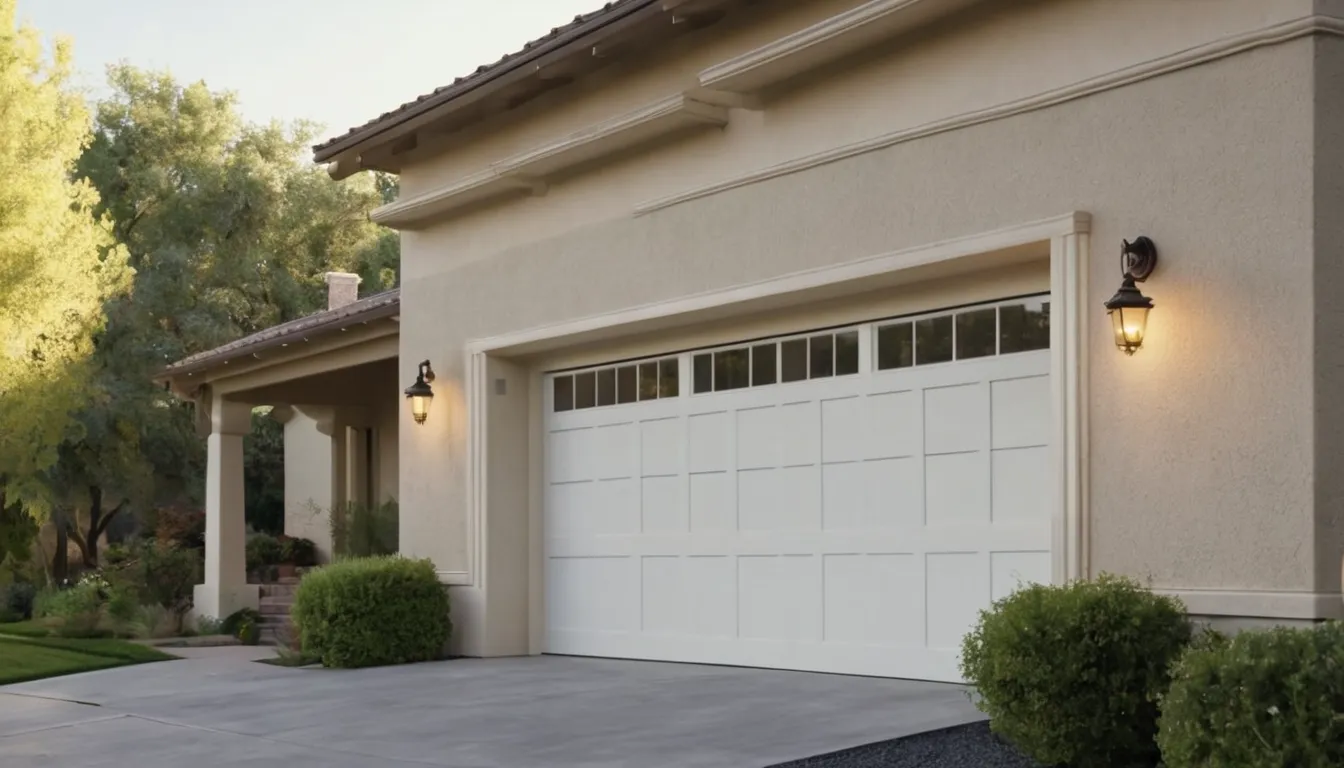 A friendly homeowner looking at a garage door in Richmond with a local provider
